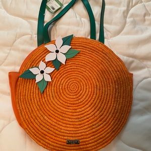 Kate Spade orange tote bag